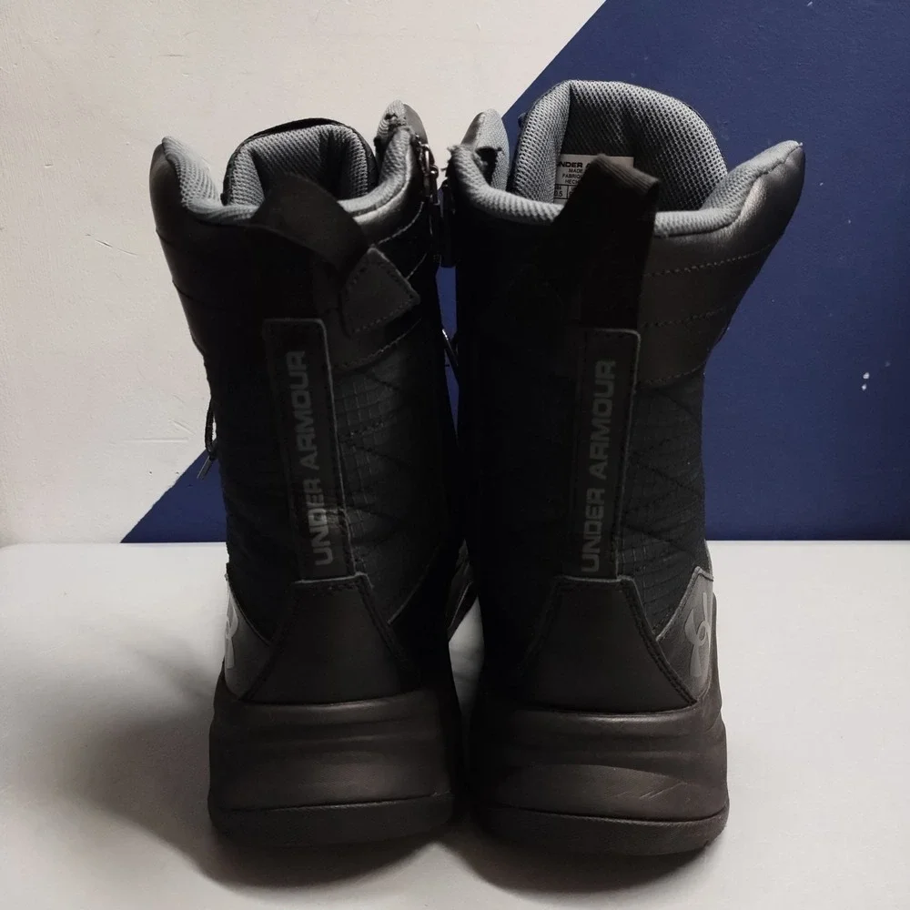 Under Armour Stellar G2 Tactical Boots Mens 10.5 Black Side Zip 3024949-001 EUC